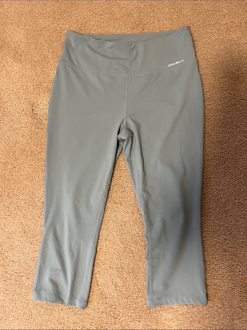 Eddie Bauer Slate Blue Cropped Performance Leggings